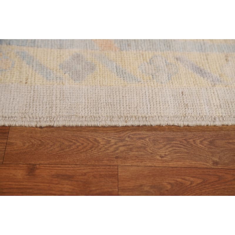 Vegetable Dye Oushak Oriental Area Rug Handmade Wool Carpet - 9'3"x 11'10"