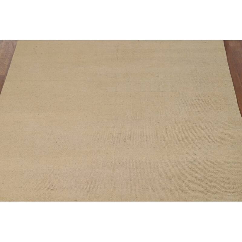 Gabbeh Modern Area Rug Handmade Beige Tribal Wool Carpet - 5'7"x 7'9"