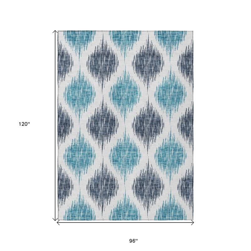 HomeRoots Ikat Transitional Rectangle Outdoor Rug