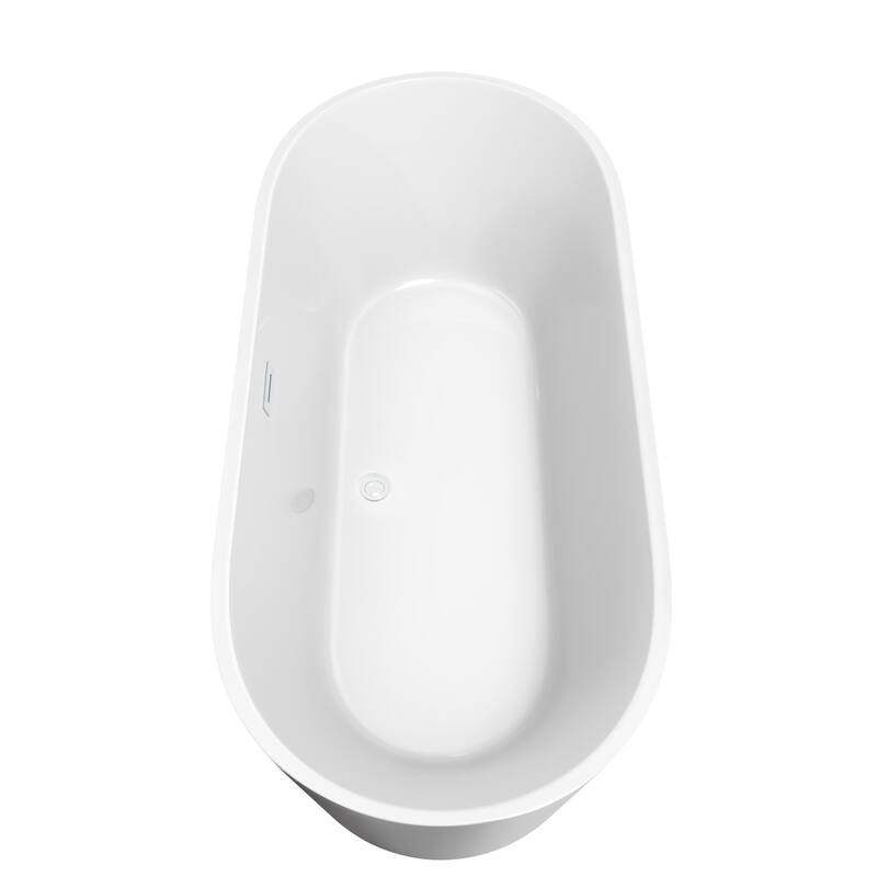 Wyndham Collection Carissa 71" Free Standing Acrylic Soaking Tub with