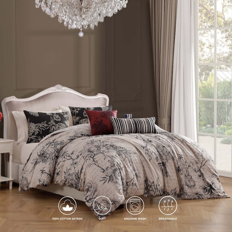 Bebejan French Linen 5 Piece Reversible Comforter Set