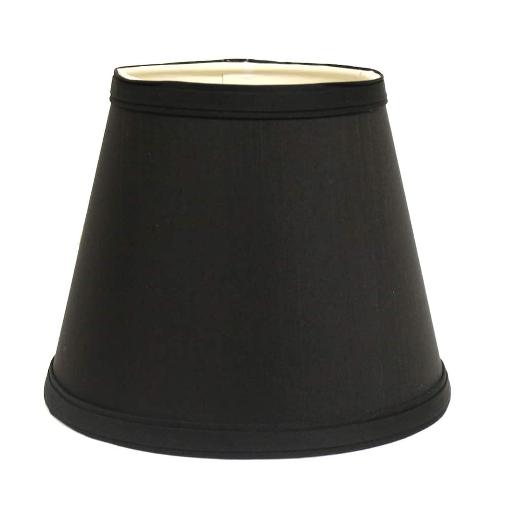 Hardback Lampshade with Uno Fitter, Black (with white lining)