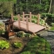 preview thumbnail 9 of 7, Outdoor Anticorrosive 59-inch Arch Courtyard Wooden Bridge Burlywood 