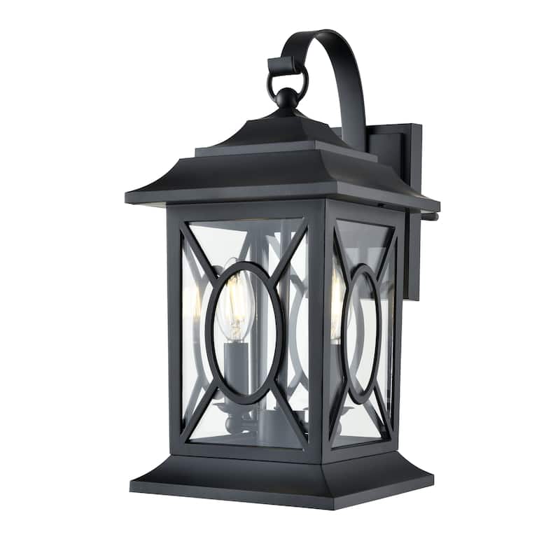 Allbert Outdoor Wall Sconce Powder Coated Black - Powder Coated Black - 16.25