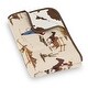 preview thumbnail 3 of 4, Sweet Jojo Designs Brown Western Cowboy Boy Toddler Weighted Blanket 5lbs for Kids - Cow Print and Wild West, Southern Charm