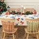 preview thumbnail 3 of 54, Ray Star Christmas tablecloth 52×70in Waterproof Festival - 52"×70" Red Elk