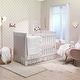 preview thumbnail 5 of 3, Lambs & Ivy Signature White Ruffled Lux Minky/Jersey Chevron Baby Blanket