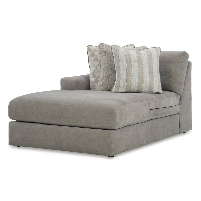 Signature Design by Ashley Avaliyah Gray 3-Piece Sectional with Chaise - 127" W x 68" D x 37" H