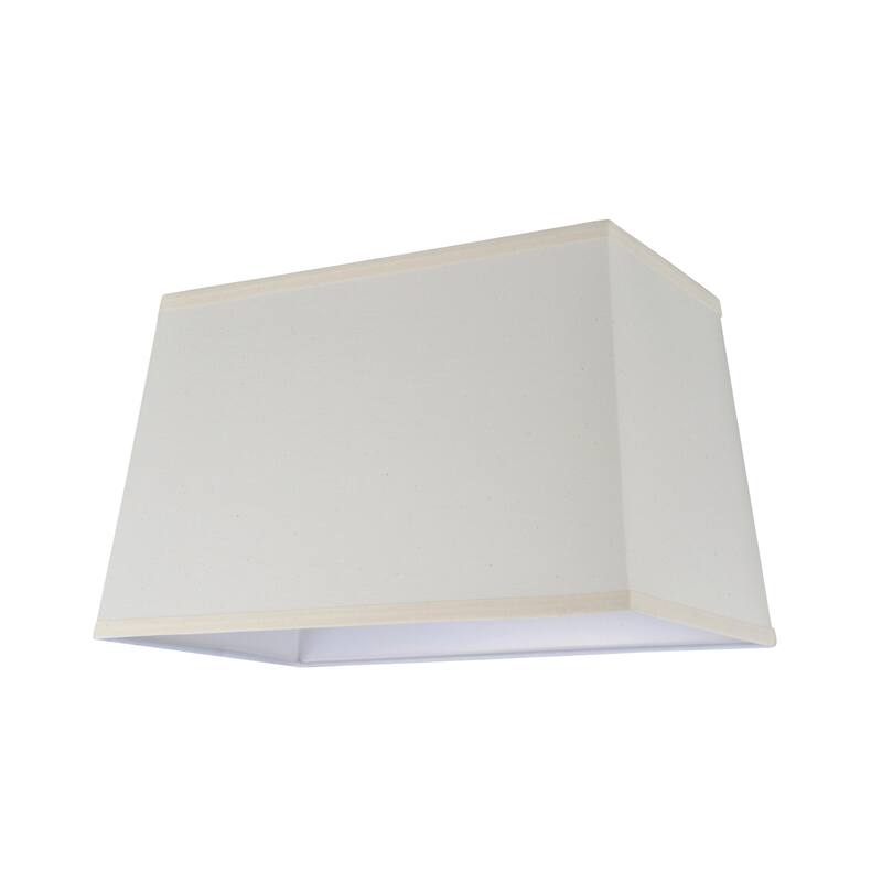 Aspen Creative Rectangle Hardback Shape Spider Construction Lamp Shade in Off White (8" + 14") x (10" + 16")  x 10"
