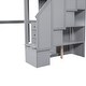 preview thumbnail 15 of 31, Twin Size Loft Bed with L-Shaped Desk, Storage Drawers, Cabinet, and Staircase, Space-Saving Design, Grey