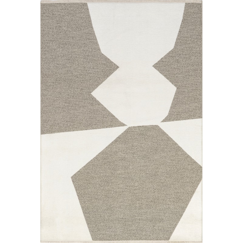 Nuloom Nura SuperiorWash Abstract Reversible Machine Washable Fringe Area Rug
