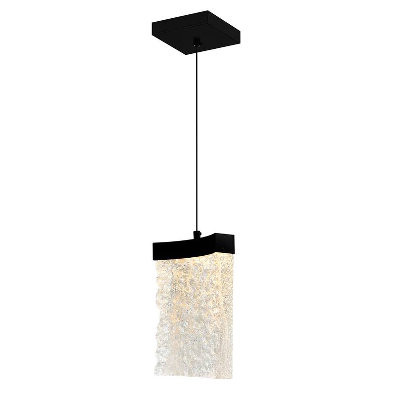 Lava Integrated LED Black Mini Pendant - Black