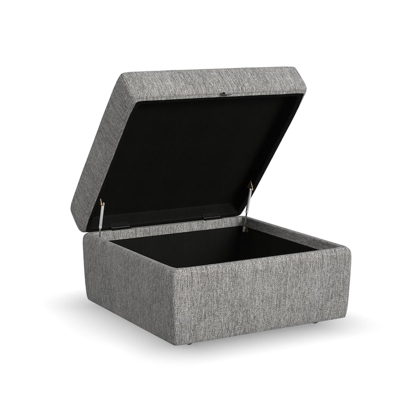 Flexsteel Stain-Resistant Performance Fabric Ottoman with Storage