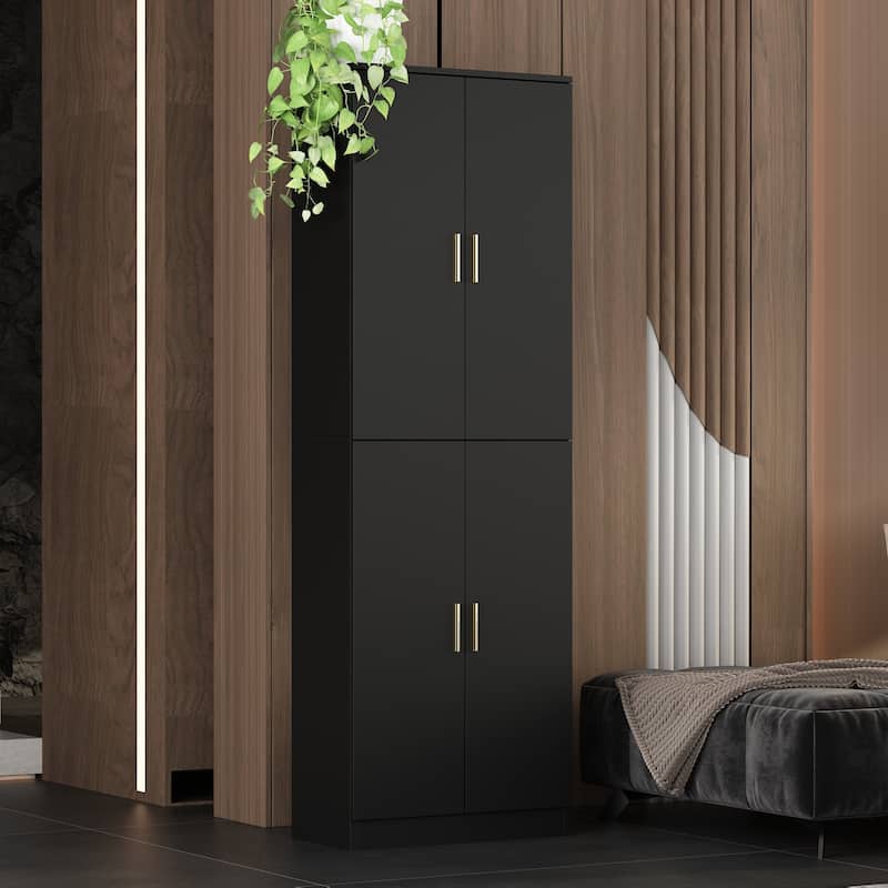70.9"H Dresser Chest Cabinet Buffet Storage Cabinet Adjustable Shelf
