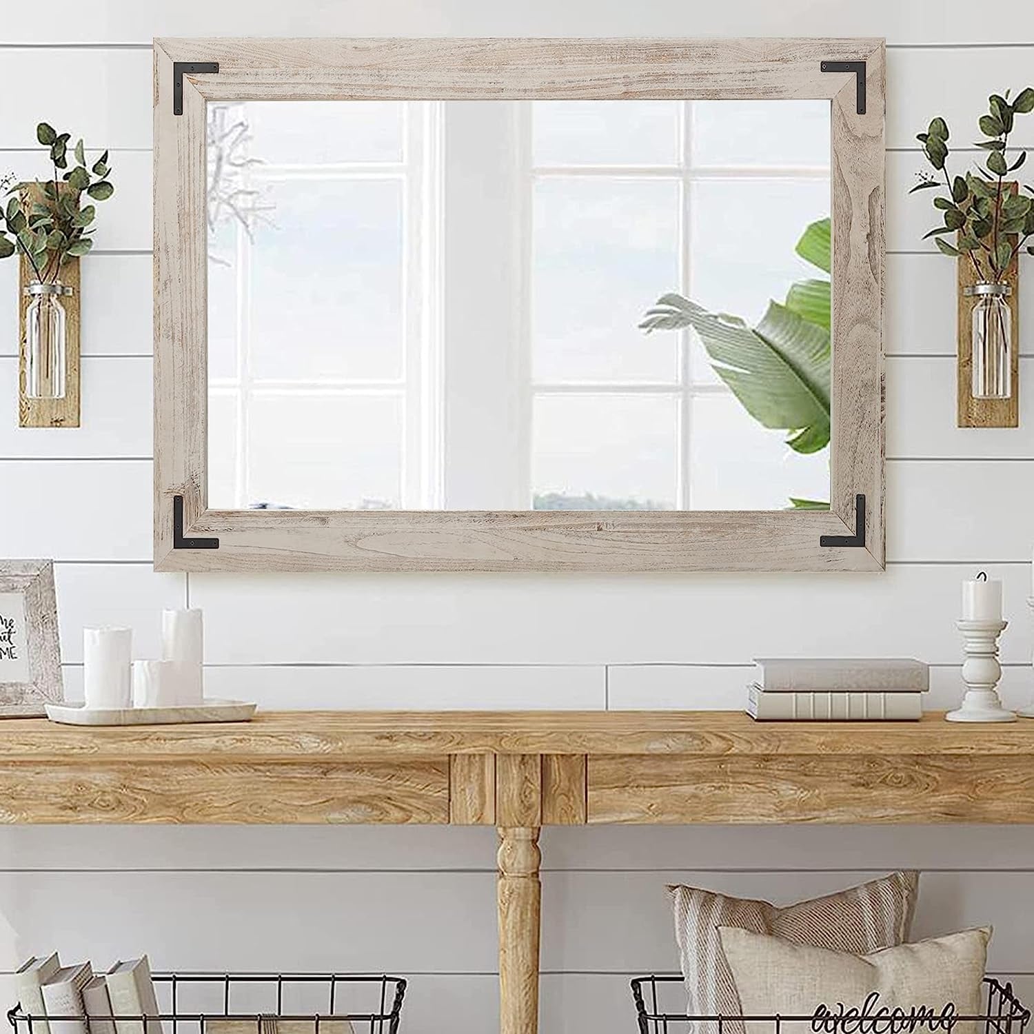 Wood framed vanity mirrors hotsell