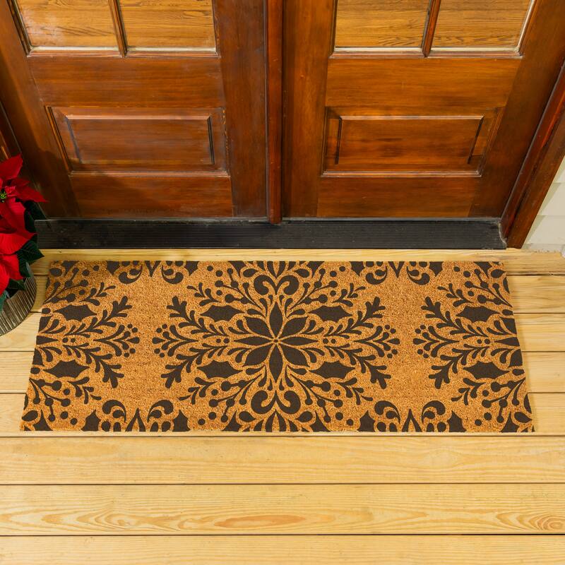 Holiday Geometric Coir Door Mat - 60"x24"