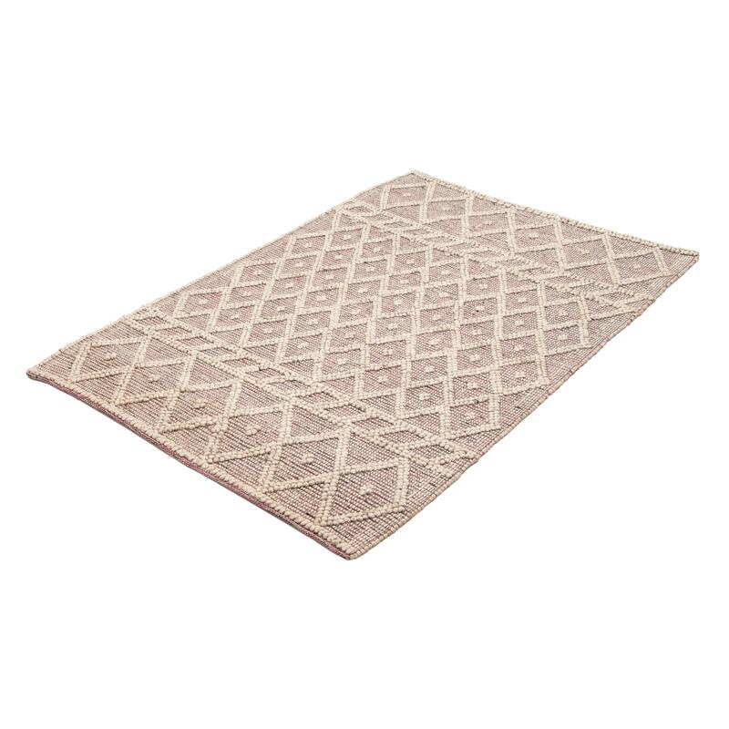 ECARPETGALLERY Braid weave Sienna Grey Wool Rug - 5'1 x 7'10