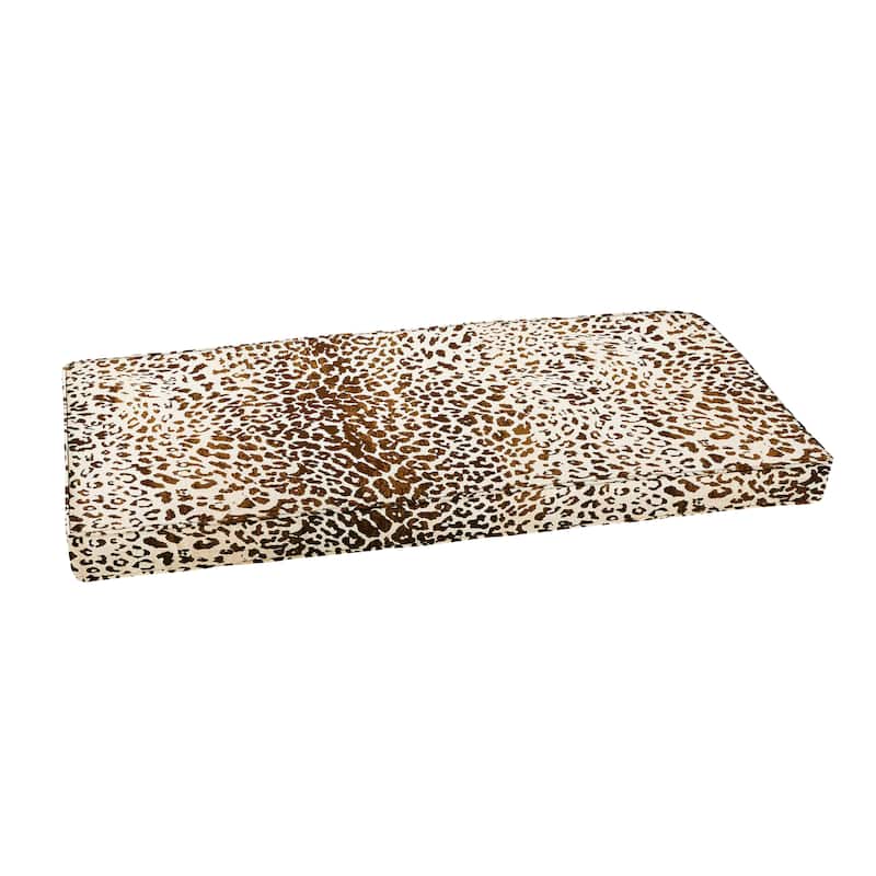 Sunbrella Leopard Indoor/Outdoor Bench Cushion, Corded