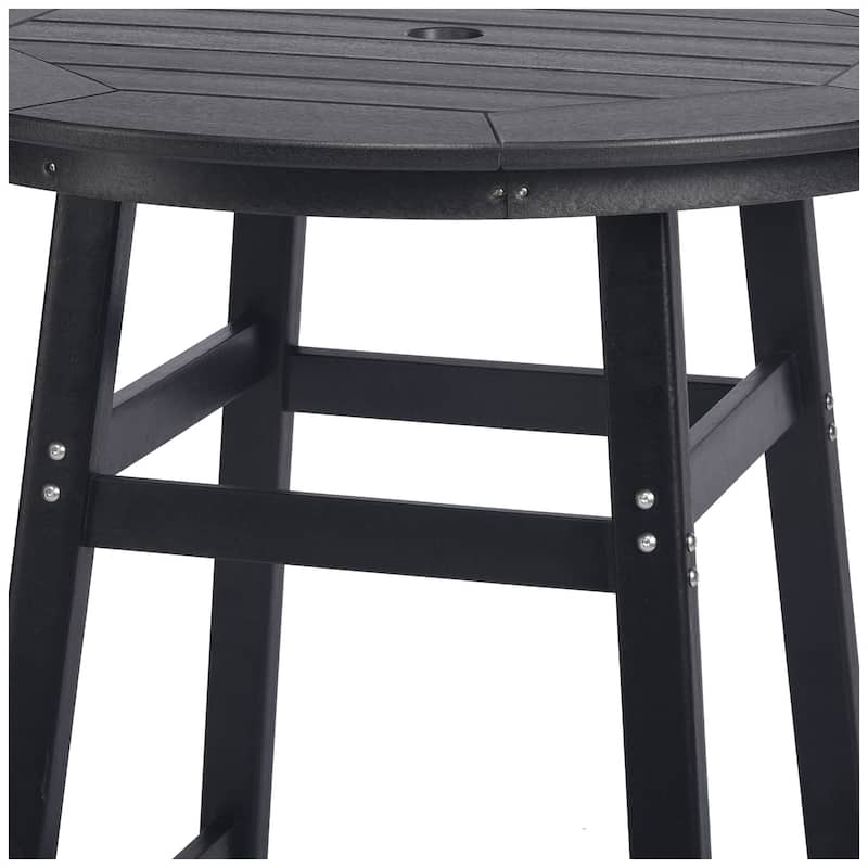 Polytrends Laguna Hdpe All Weather Outdoor Patio 35" Round Bar Table