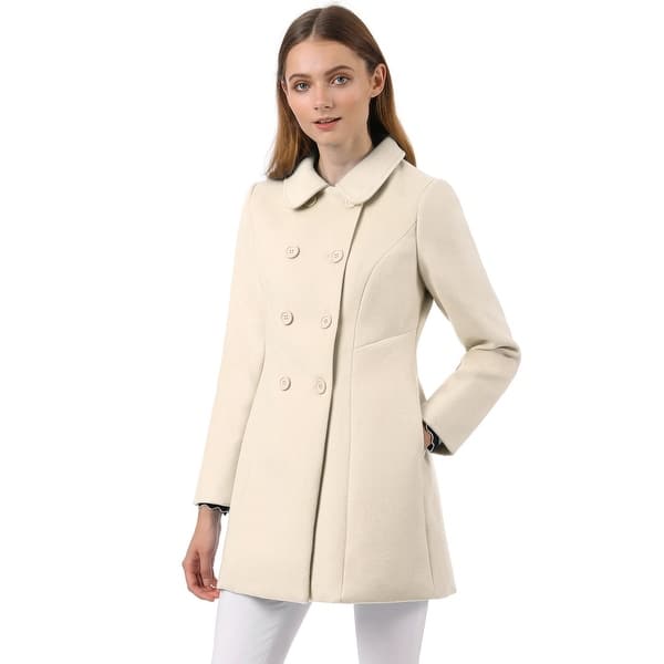 Women S Peter Pan Collar Double Breasted Trench Coat On Sale Overstock 23579533 They can be high, low and vary in width as seen in the examples below. usd