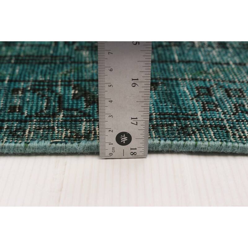 ECARPETGALLERY Hand-knotted Color Transition Dark Teal Wool Rug - 9'7 x 12'4