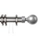 preview thumbnail 3 of 1, InStyleDesign Globe Finial Traverse Curtain Rod with Open Center Rings 30 to 48-inch - Satin Nickel
