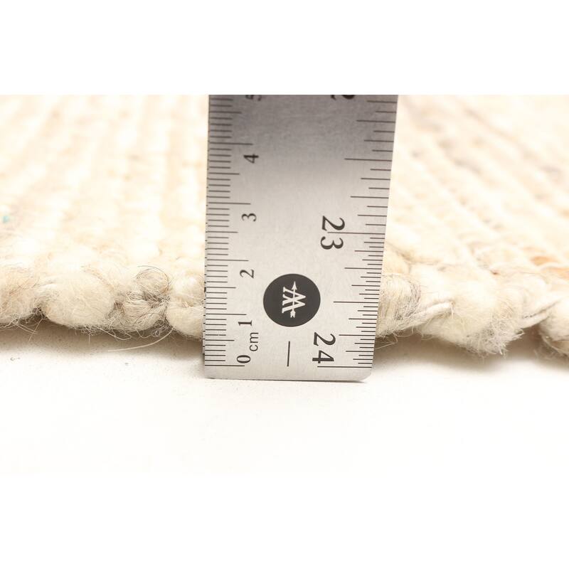 ECARPETGALLERY Braid weave Sienna Tan Wool Rug - 5'2 x 7'7