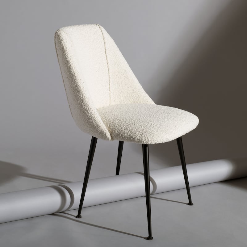 SAFAVIEH Couture Tenna Dining Chair - 21"W x 24"D x 33"H - Ivory/Black