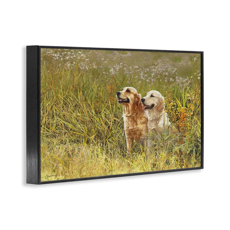 Stupell Happy Dogs Field Day Framed Giclee Art Design By Sueellen Ross