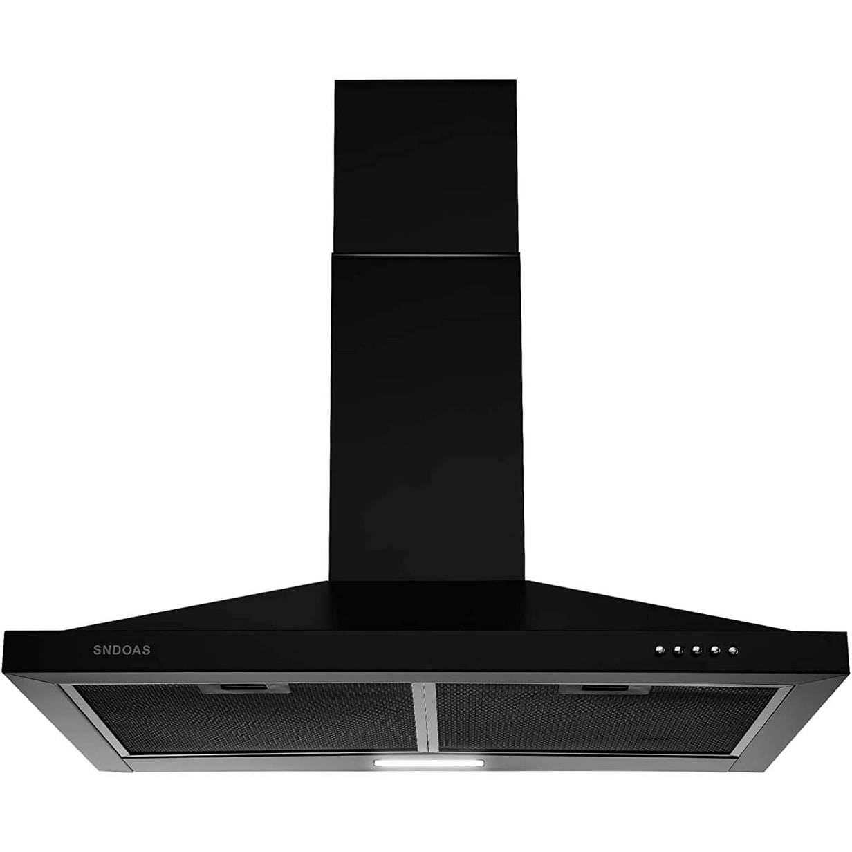 Tieasy Wall Mount Range Hood 30 inch Kitchen Hood 700 CFM with Ducted/Ductless Convertible Duct, Touch Control, Permanent Filters, Stainless Steel, 3
