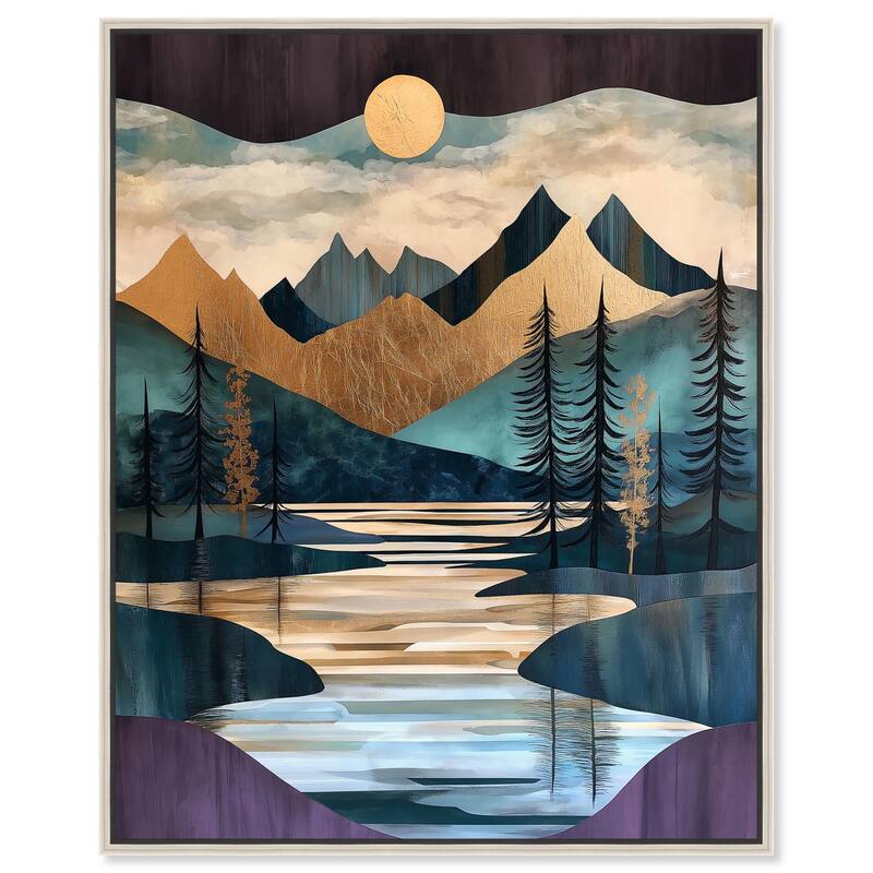 Secrets of the Lake III Canvas by Art Remedy - 20" x 24" - Silver