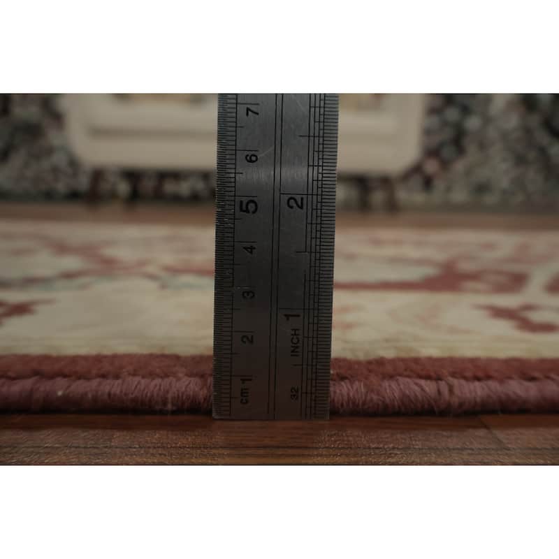 Hand Knotted Oriental 100% Wool Carpet Traditional All-Over Brown Ziegler Area Rug - 3' 10'' X 2' 0''