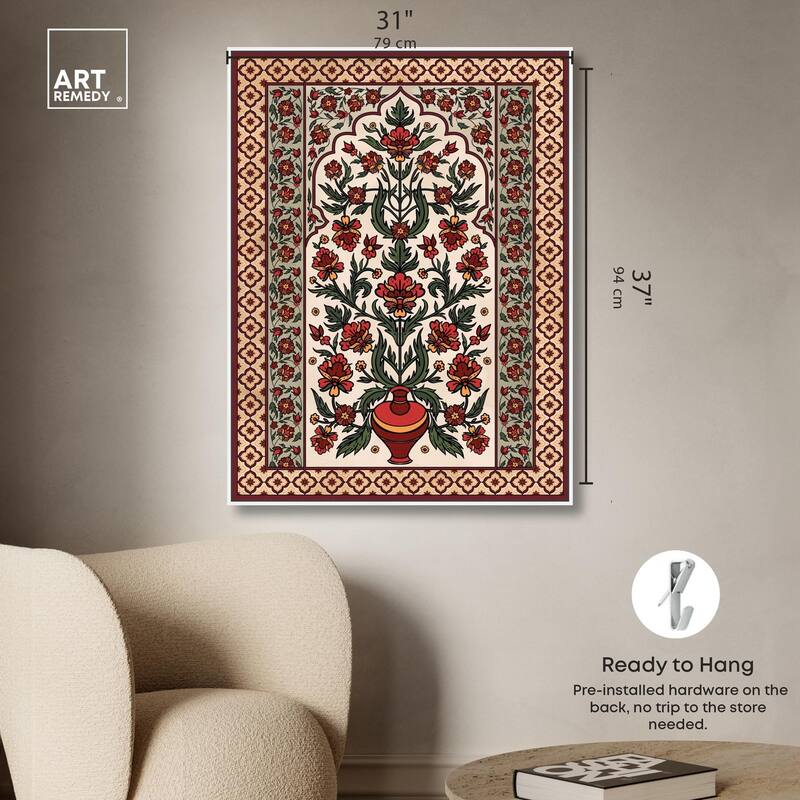 Royal Floral Mat Canvas by Art Remedy