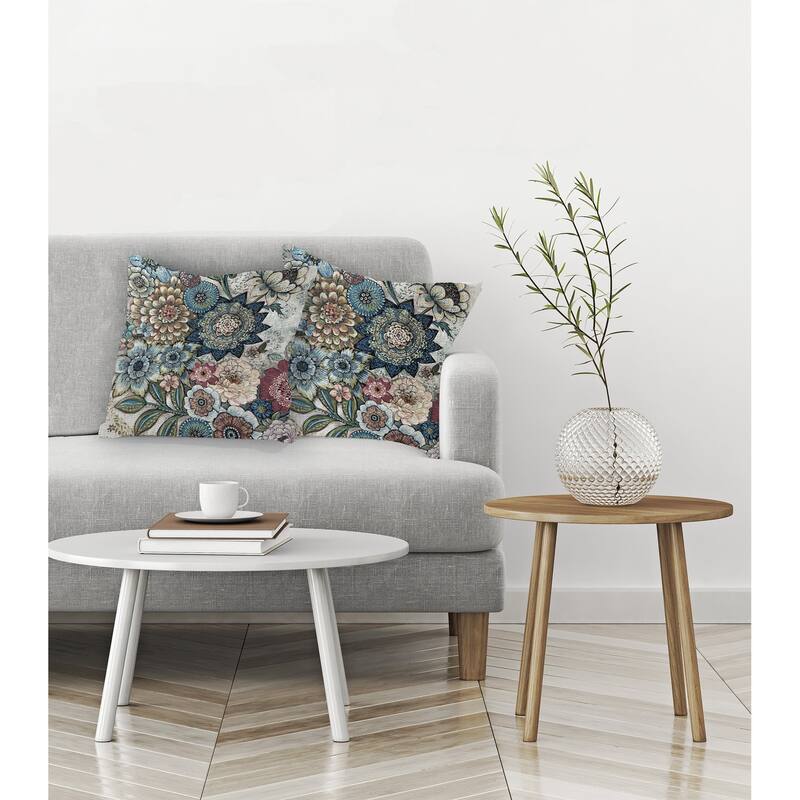 Laural Home Boho Bouquet Indoor Woven Decorative Pillow