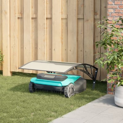 vidaXL Robot Mower Garage Black Polycarbonate Small Durable