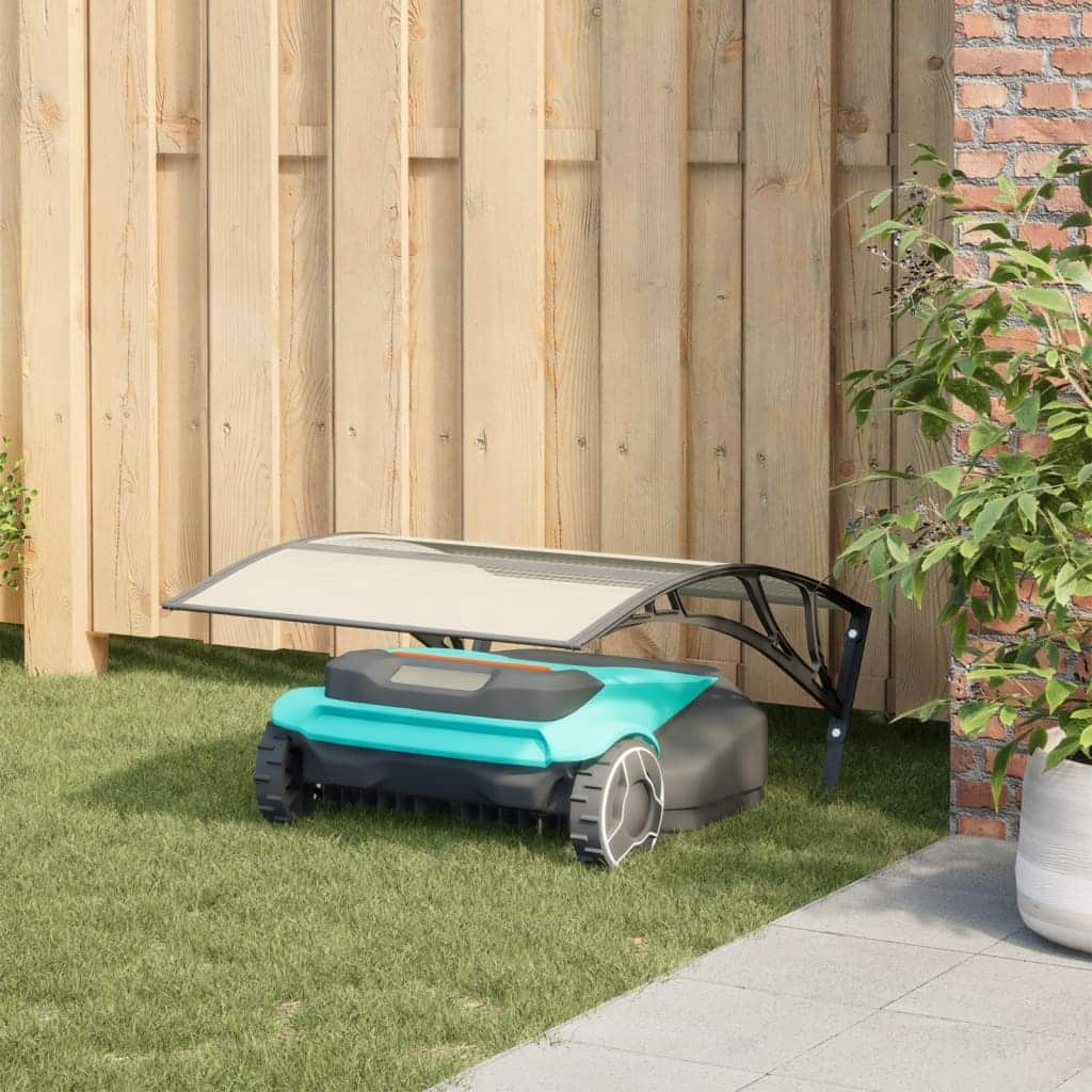 vidaXL Robot Mower Garage Black Polycarbonate Small Durable