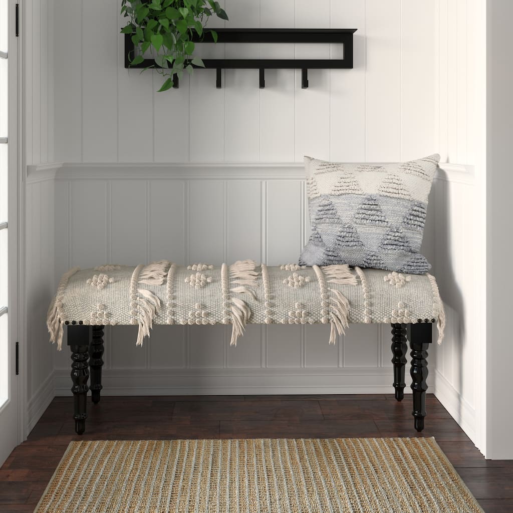 Presidio 47" Upholstered Entryway Bench by Sevita - 47" L x 16" W x 18" H