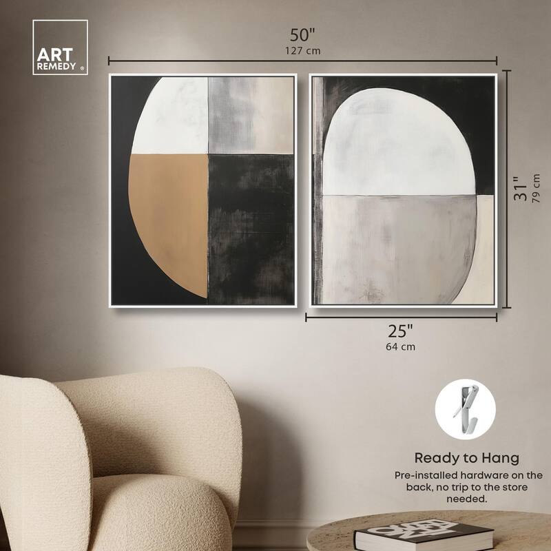 Tonal Rhythm Canvas Set of 2 by Art Remedy