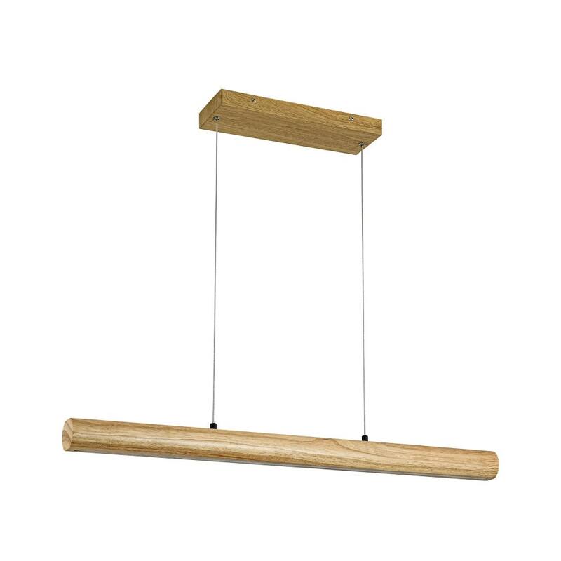 Minimalist Wooden Dimmable LED Kitchen Island Linear Pendant - 32.7in