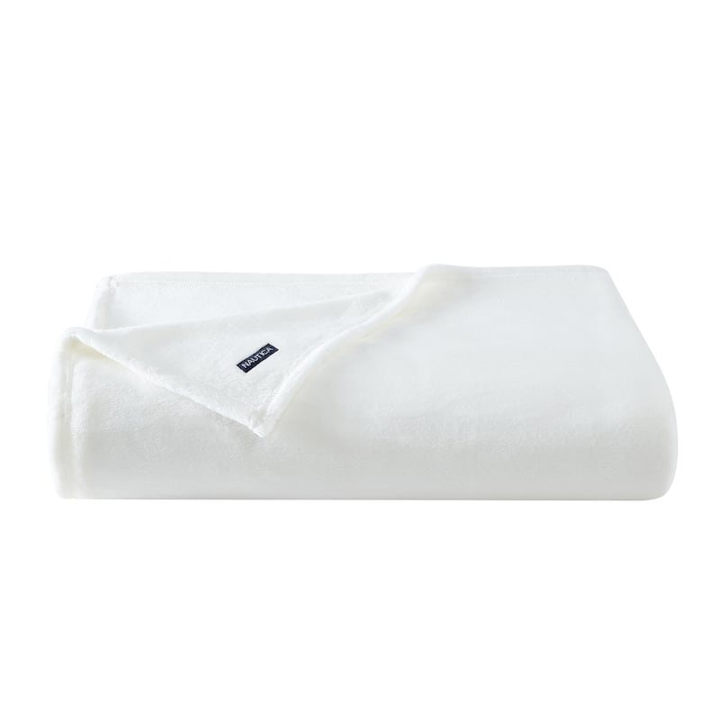 Nautica Solid Ultra Soft Plush Fleece Bed Blanket On Sale Bed Bath