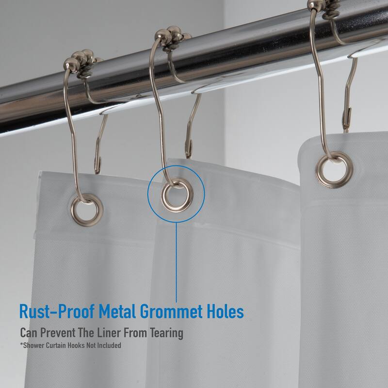 Bath Bliss Splash Guard Shower Liner in Grey