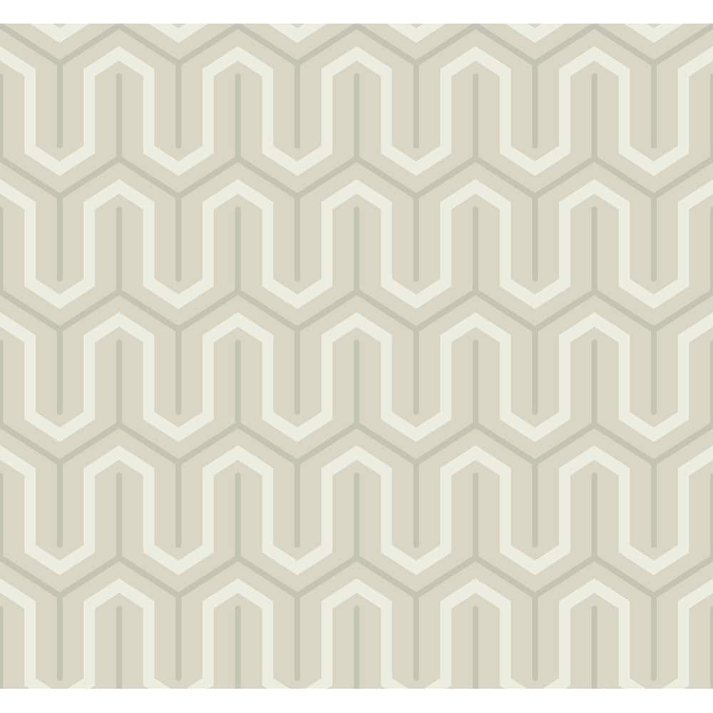 Seabrook Designs Parket Geometric Honeycomb Unpasted Wallpaper