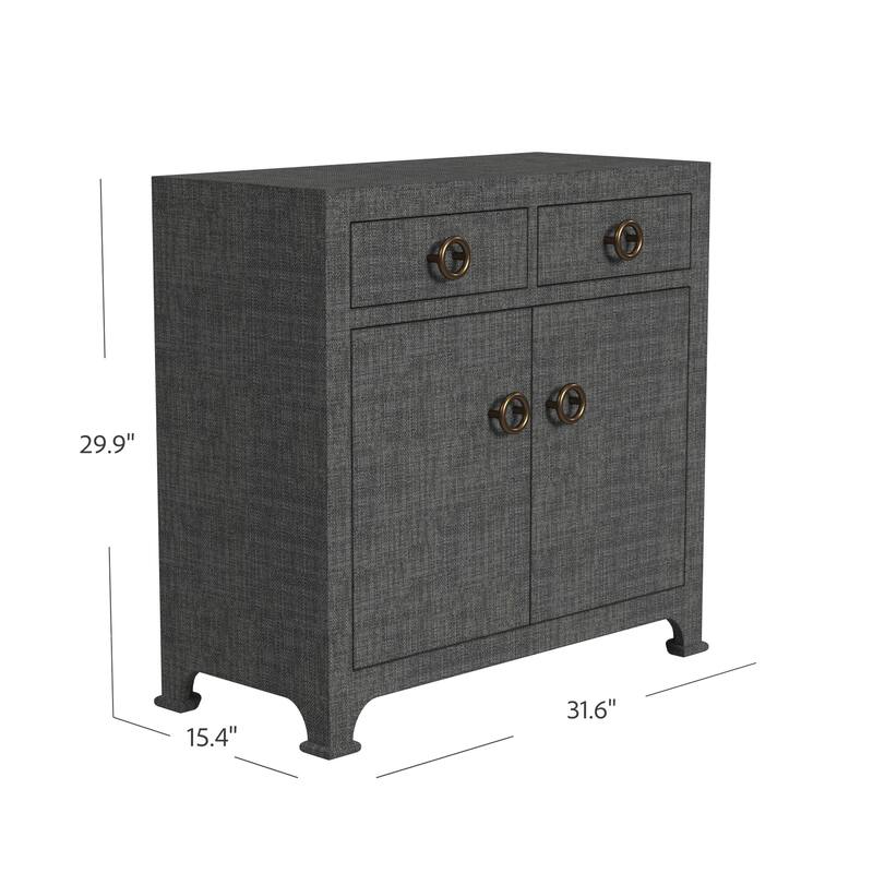 Chatham 2-Drawer Raffia Accent Cabinet