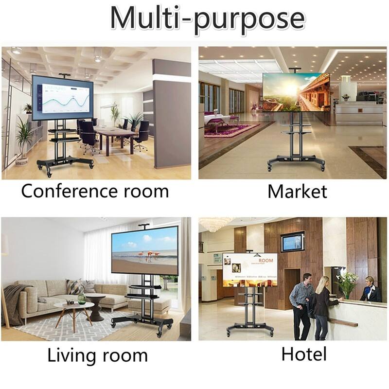 Yaheetech Adjustable Mobile TV Stand for 32-65in LCD/LED Flat Screens