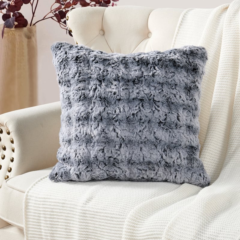 1 Pc Variegated FauxFur Pillow Shell Decorative Cushion Cover