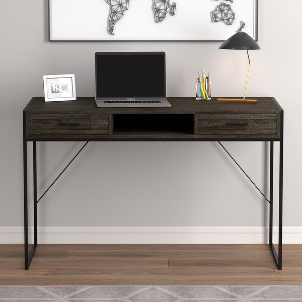Safdie Co. Grey Wood 48 inch Writing Desk Computer Table Gaming