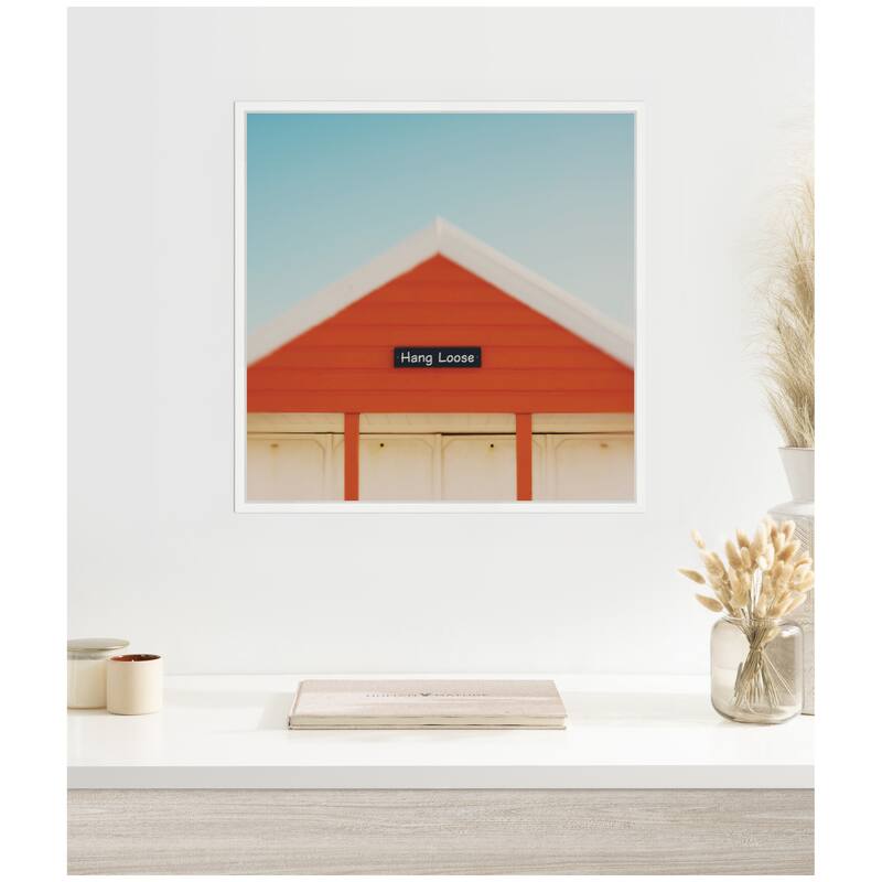 Kate and Laurel Hang Loose by Laura Evans Framed Canvas Wall Art Print