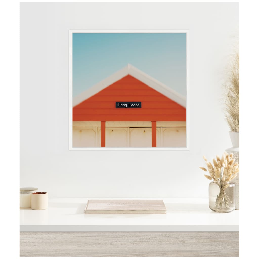 Kate and Laurel Hang Loose by Laura Evans Framed Canvas Wall Art Print