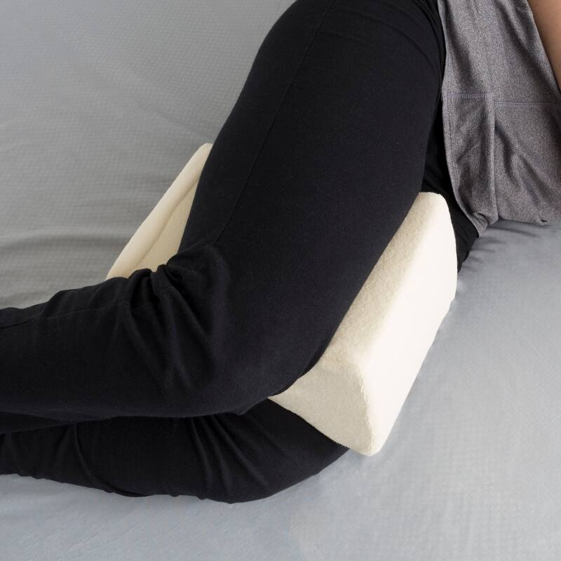Remedy Knee Pillow for Side Sleepers - Contoured Memory Foam Leg Pillow for Pain Relief