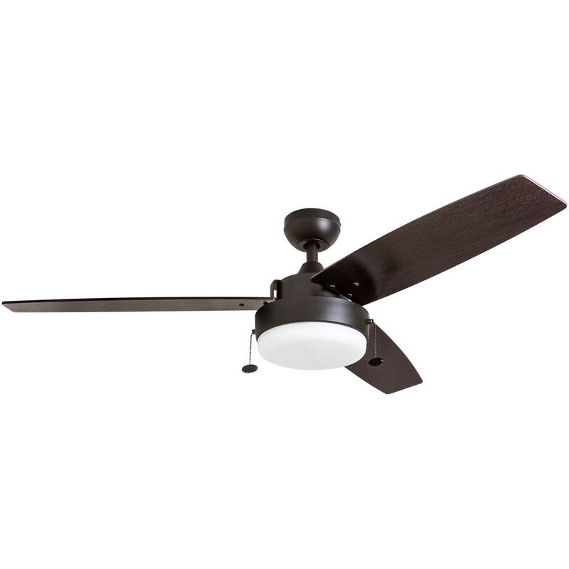 52" Copper Grove Andreas Espresso LED Ceiling Fan with 3 Barnwood Blades - 52-inch